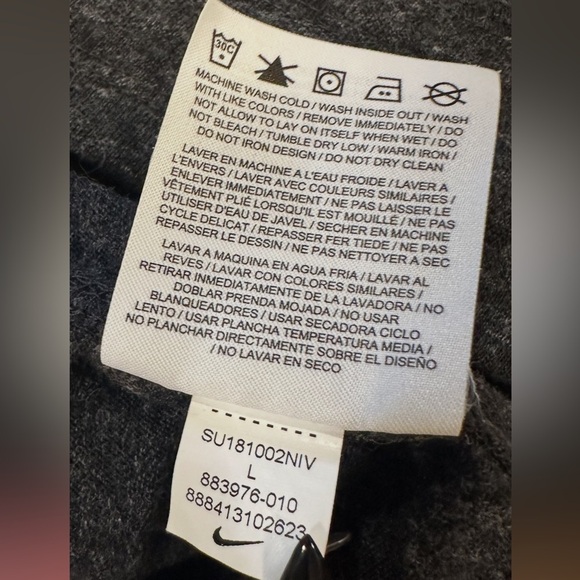 Nike Athletic Skirt Size Large Elastic Waistband Washed Black Side Pockets - Picture 6 of 9